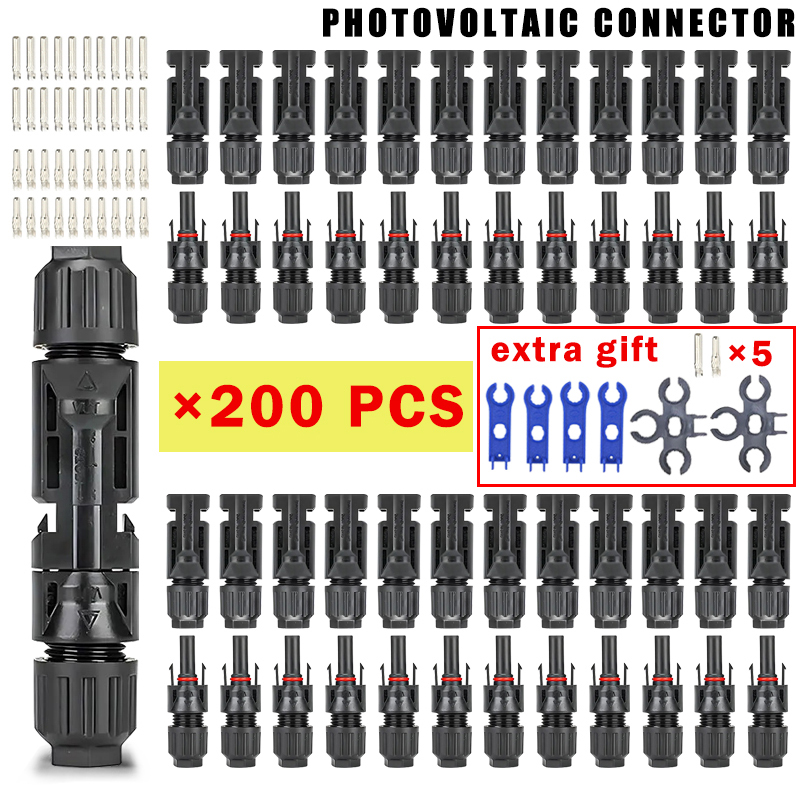 400/200/100/20 Pcs Photovoltai - Solar Cable Mc4 Connector ulasan dan harga